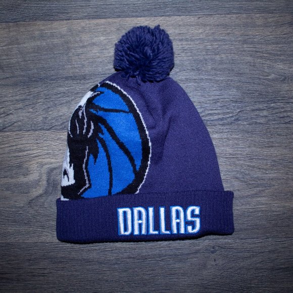 Dallas Mavericks Embroidered Pom Beanie - Picture 1 of 3
